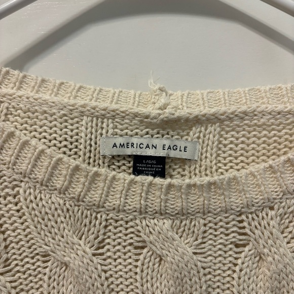 AE Cropped Cable-Knit Sweater Stripe - Picture 5 of 5